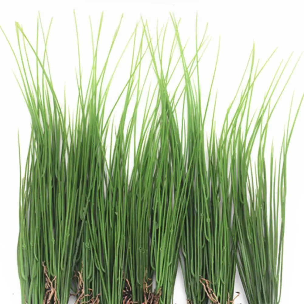 Искусственная зеленая луковая трава 45 см пластиковая искусственная для