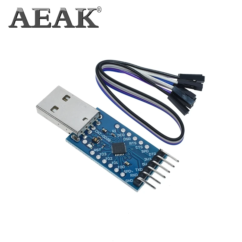 Серийный преобразователь AEAK CP2104 USB 2 0 в ttl UART 6PIN STC PRGMR замена CP2102 на кабели