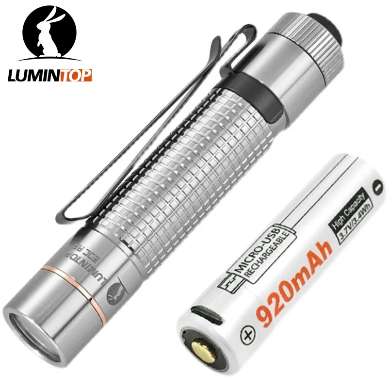 Lumintop EDC AA Титан фонарик макс 550 люмен IPX 8 водонепроницаемый Портативный небольшой