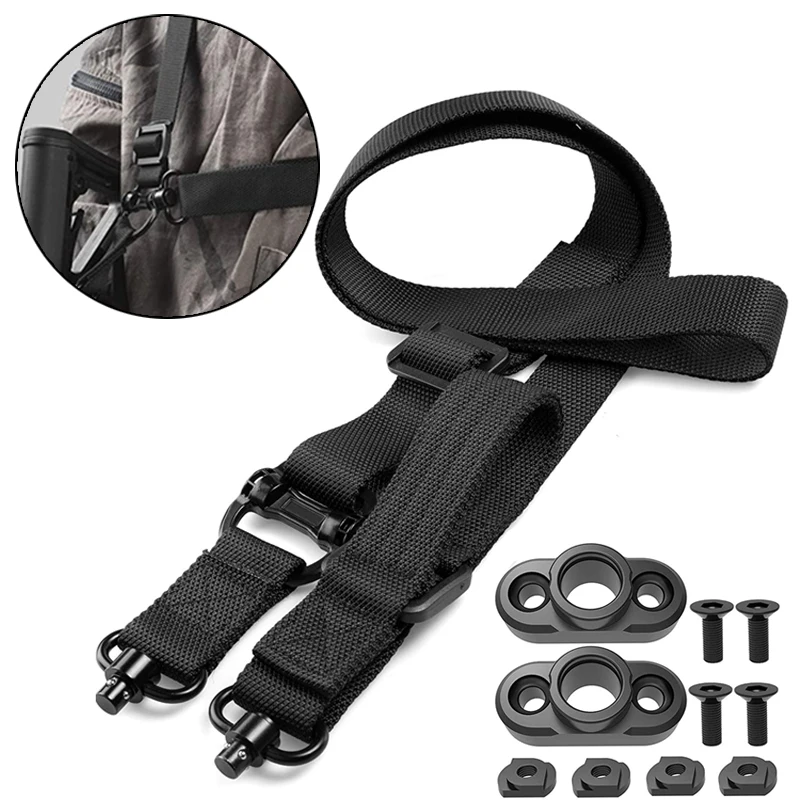 

Tactical AR 15 Pistol One Two Point Rifle Gun Sling With QDM QD Mount Swivel Buckle For Buttstock Airsoft M4 M16 Accessories