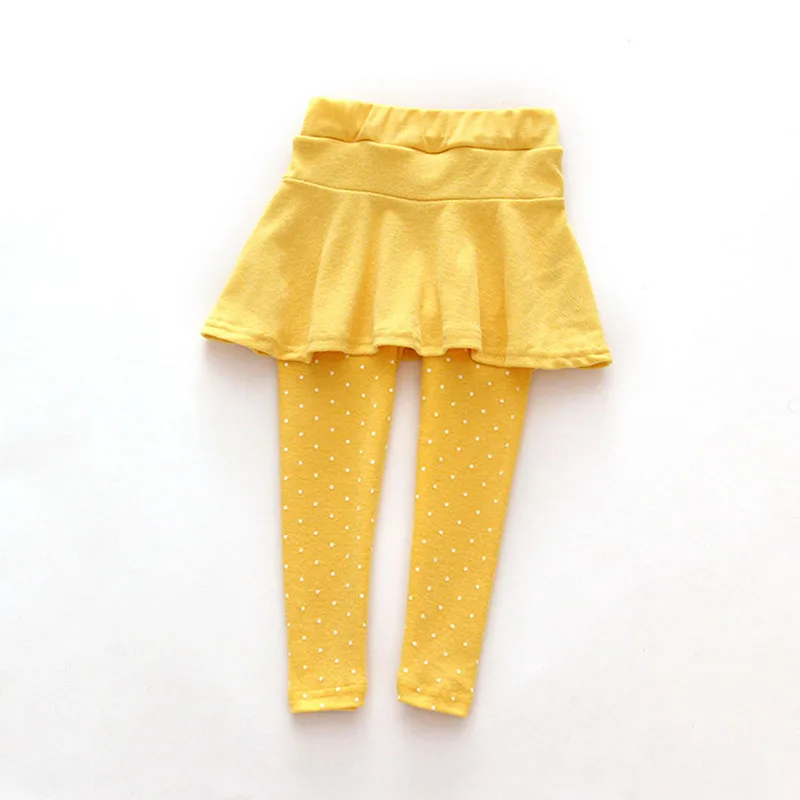 Удобная Пышная юбка в горошек для малышей Зимняя юбка-штаны девочек Детские