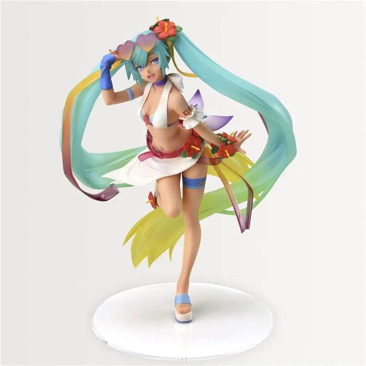 Hatsune аниме игрушки Оригинальные фигурки SEGA Miku тропические летние Ver. Фигурка из