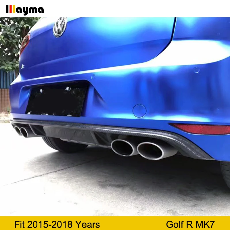 Гольф 7 MK7 R углеродного волокна заднего бампера для губ Диффузор Volkswagen VW 2015 2018 Golf7