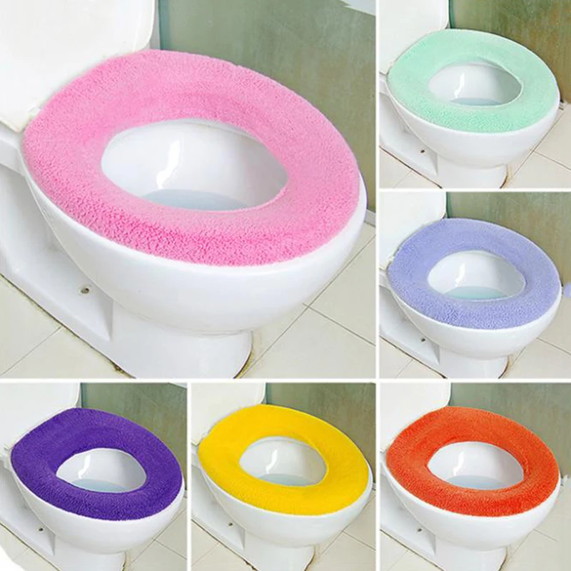 

High Quality Warmer Toilet Washable Cloth Seat Cover Pads Use In O-shaped Flush Toilet