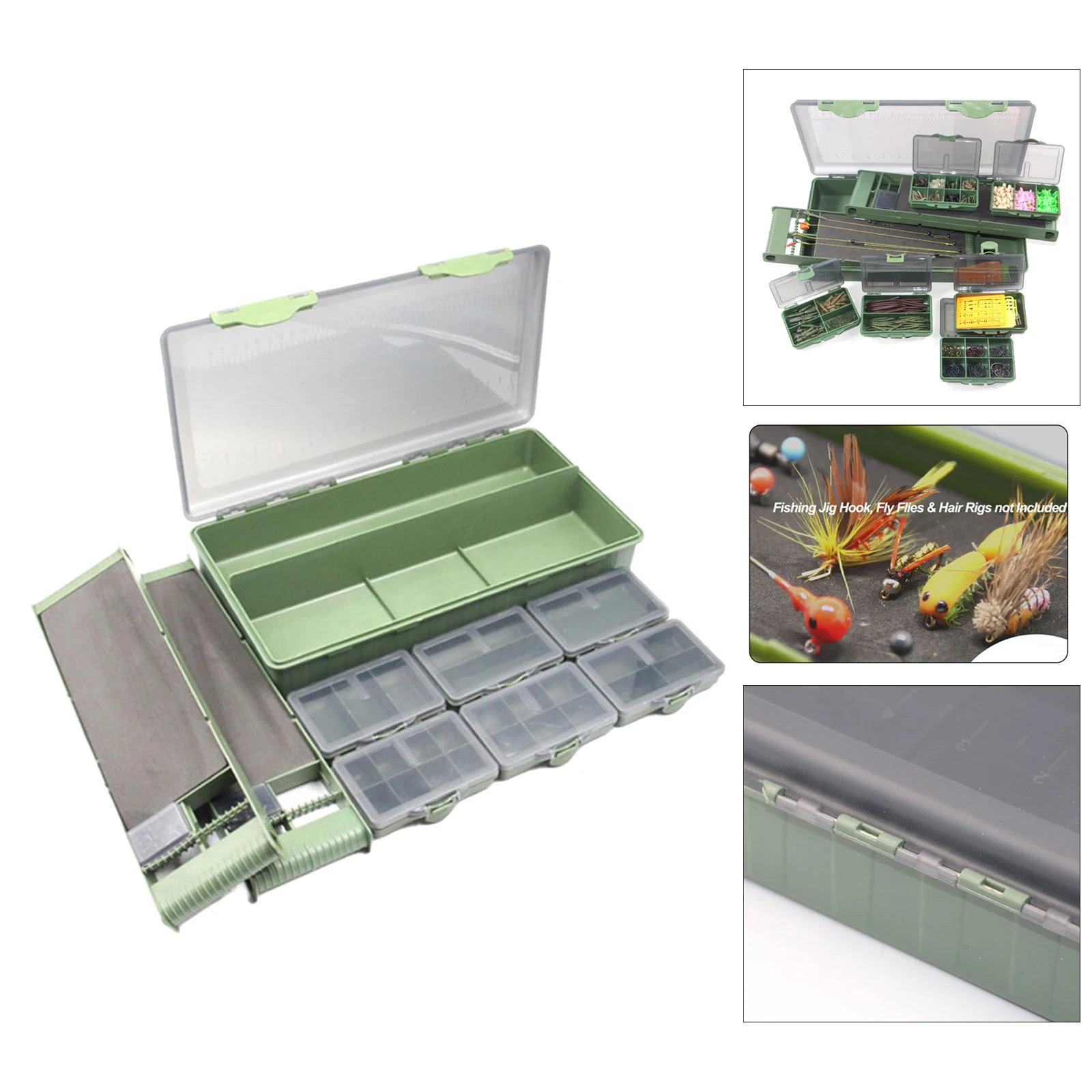 

Ящик для рыболовных снастей, ящик для рыболовных снастей, чехол для хранения вертлюгов для бочек, съемных крючков, поворотных направляющих, ...