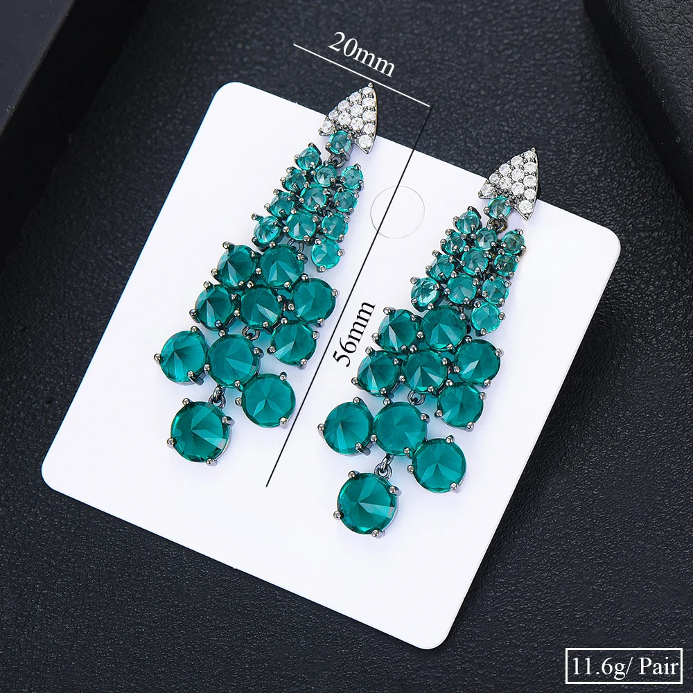 

GODKI Sparkling Bridal Women Girl Daily Earrings Romantic Trendy Dangle For Women Wedding Cubic Zirconia Romantic Jewelry