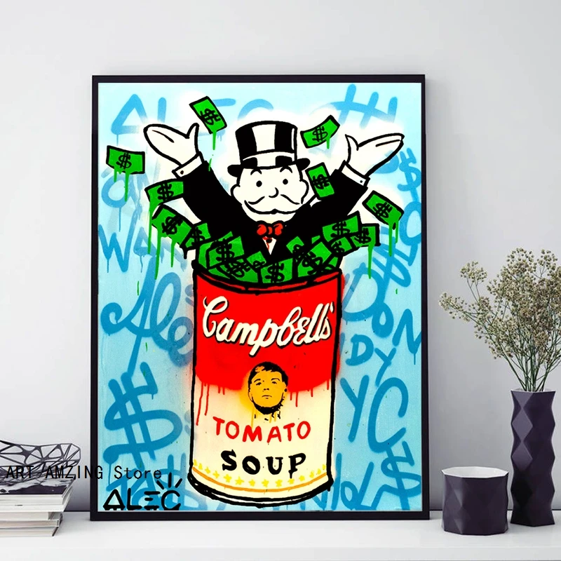 Психоделический Alec монополистирующий томатный суп на холсте печатные картины
