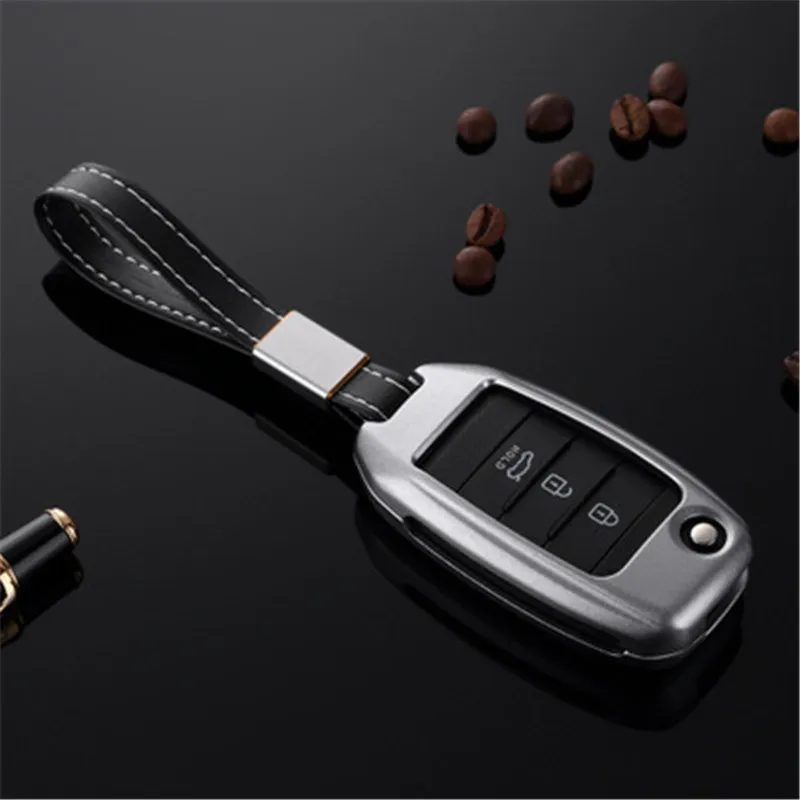 Складной чехол для автомобильного ключа из сплава кожаный KIA Carens Cerato Forte K2 K3 K5