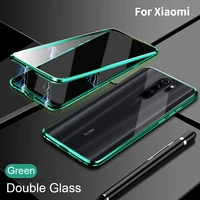 double sided glass magnetic case for xiaomi redmi note 9 pro 9s 8 7 pro redmi 8 9 9a k20 mi 10t lite 9t note 10 pro magnet cover