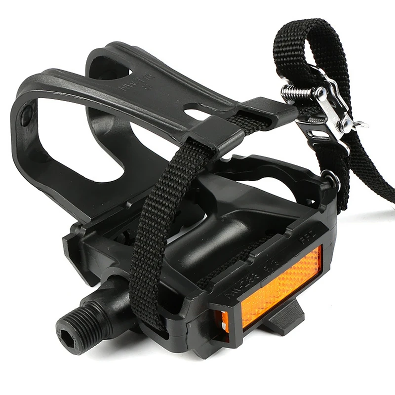 Педали для велосипеда с зажимами и ремнями наружного велоспорта внутреннего