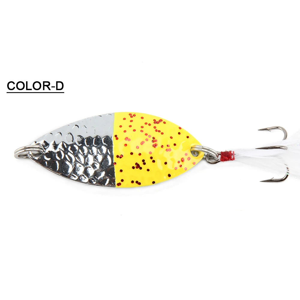 RoseWood 3pcs Rotating Metal Spinner Spoon Fishing Lure 14.2g Noise Paillette Hard For Trout Pike Pesca Tackle | Спорт и развлечения