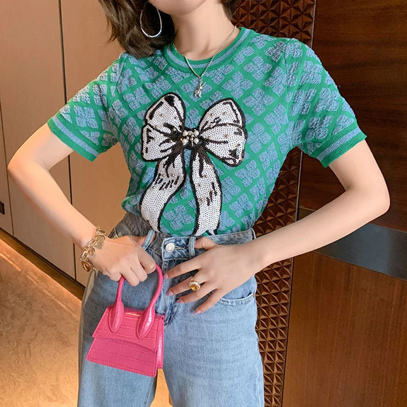 Женский трикотажный свитер ручной работы Повседневный пуловер с коротким