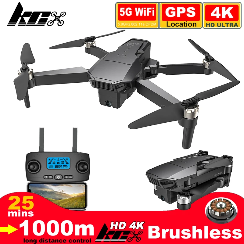 Дрон KCX KF107 радиус действия 1 5 км камера 4K HD GPS FPV 25 мин 5G - Цена: 22655.46