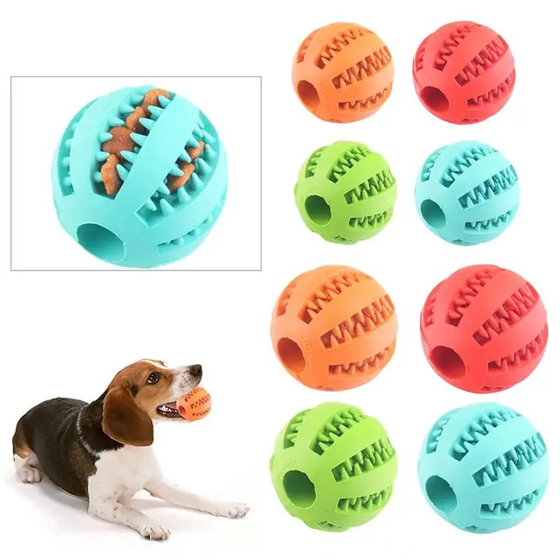 

4Color Dog Toy Interactive Rubber Balls Pet Dog Cat Puppy Elasticity Teeth Ball Dog Chew Toys Tooth Cleaning Balls Toys For Dogs