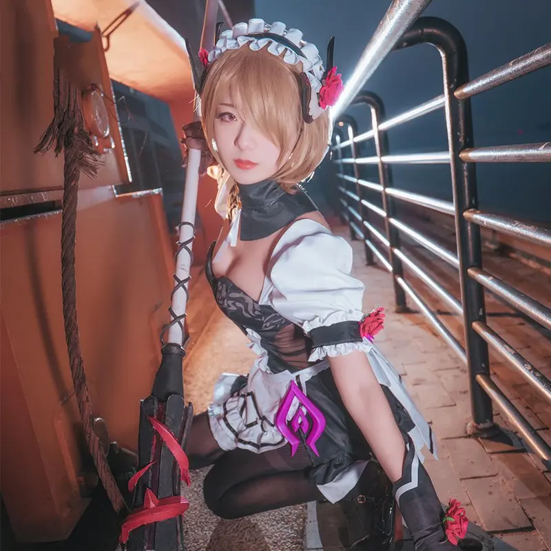 

Костюм для косплея «Игра Honkai Impact 3», «Рита росшвейсс», «Валькирия», «Черная роза», «горничная», полный комплект