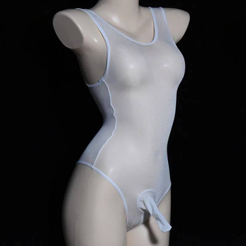 Сексуальное нижнее белье для мужчин прозрачное блестящее пениса в обтяжку трико