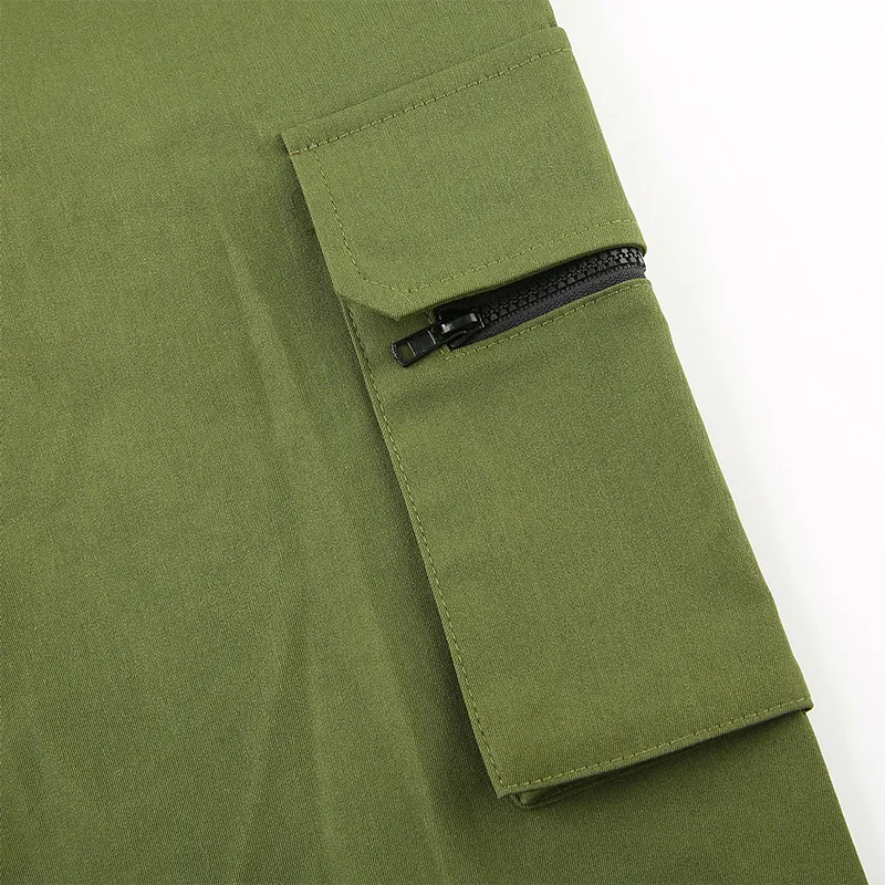 Женские брюки карго в стиле милитари с высокой талией Джоггеры Корейском