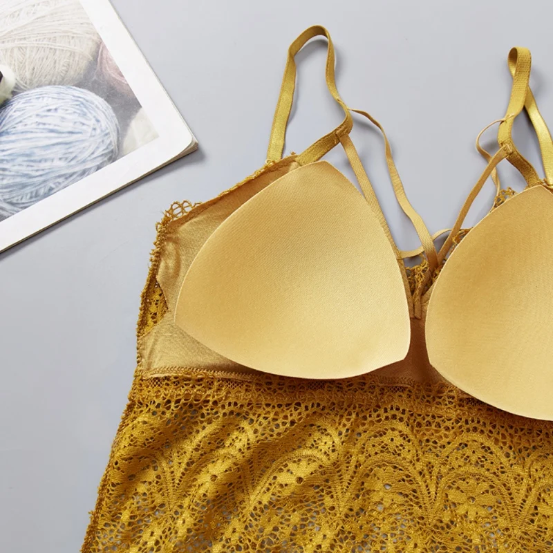 Бюстгальтер женский кружевной пикантное нижнее белье без косточек с