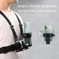 unversal chest shoulder mount phone camera strap with j hook adjustable chesty vest harness neck belt holder for gopro phones