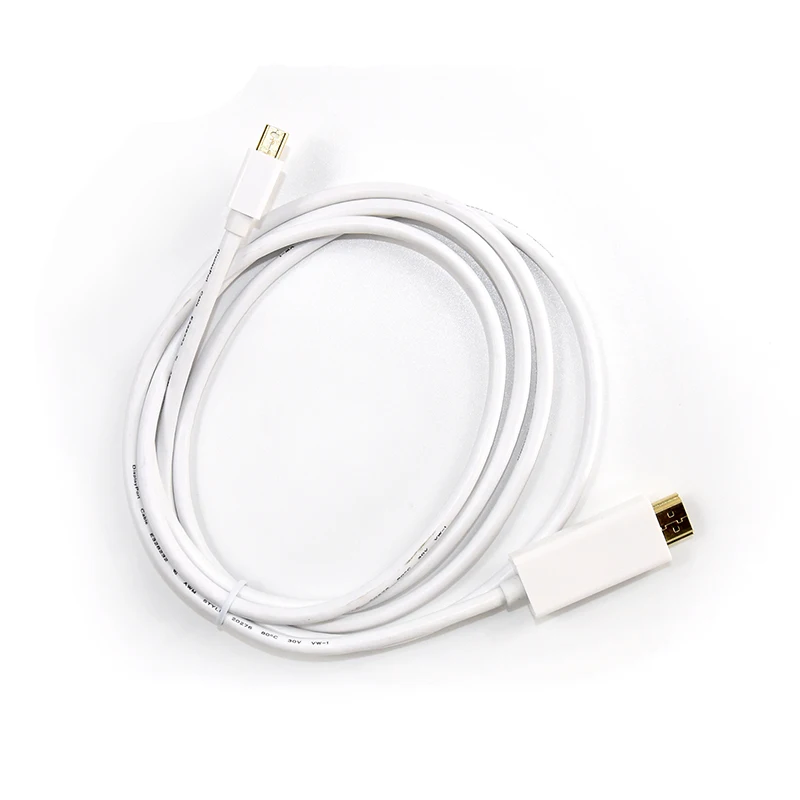 

Cabletime Mini DisplayPort To HDMI Cable Mini DP Male To HDMI Male 1080P Cable Adapter for Macbook Pro Projector Camera TV C227