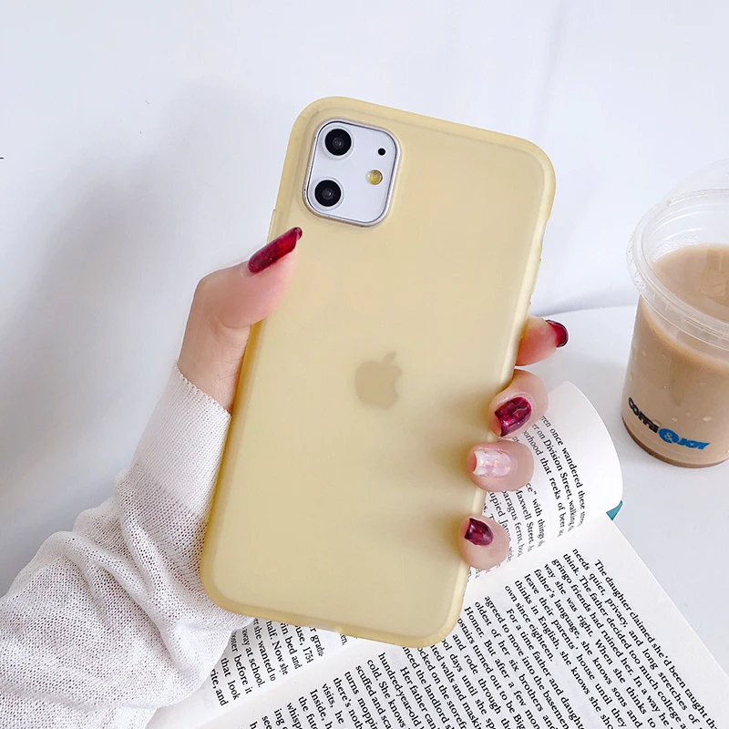 Оригинальный полупрозрачный силиконовый чехол для iPhone 11 Pro Max XR XS X мягкий