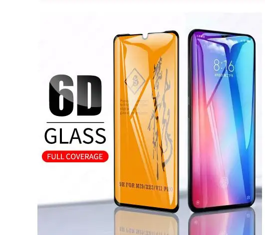 Закаленное стекло с полным покрытием 6D для Xiaomi Mix3 F1 9 8 CC9 SE защитное на весь экран