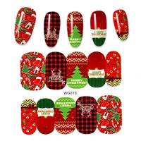 1 sheet nail stickers decal xmas water christmas santa clause deer manicure stickers nail art sticker decoration