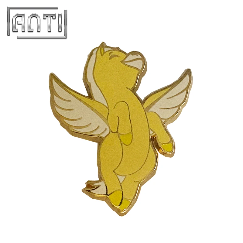 Индивидуальный милый мультяшный жесткий эмалированный значок на лацкан с