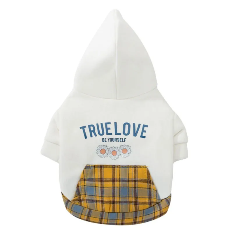 Одежда для чихуахуа зимняя теплая толстовка с капюшоном щенка на липучке милая