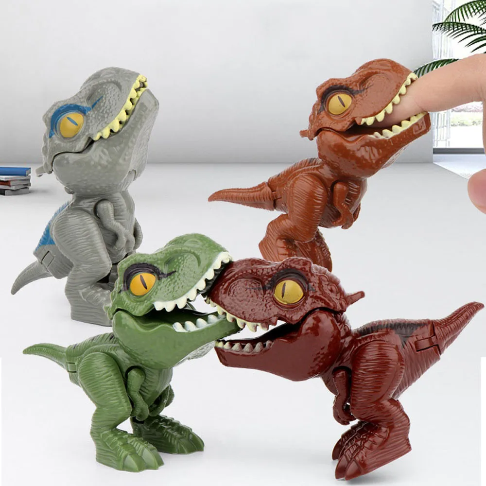 

1Pc Novelty Bite Finger Game Finger Dinosaur Egg Toy Creative Tricky Tyrannosaurus Model Dinosaur Children's Interactive Toys