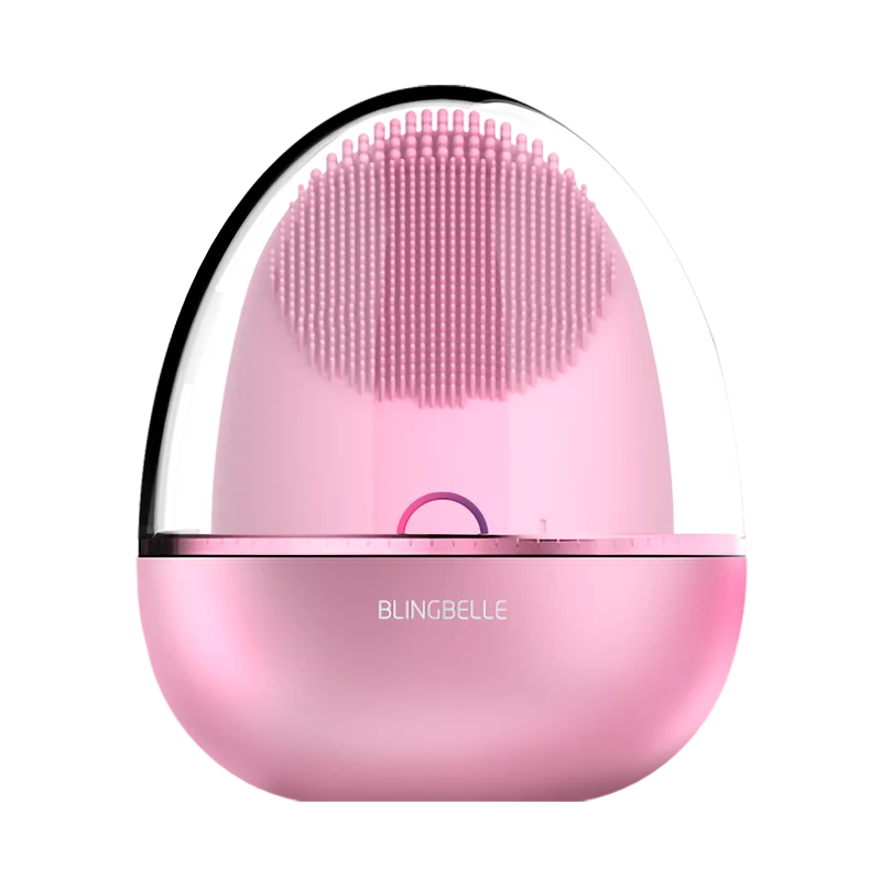 

Powered Facial brush electric Home Use Silicone Facial Cleaning Brush Ultrasonic vibrating face cleanser