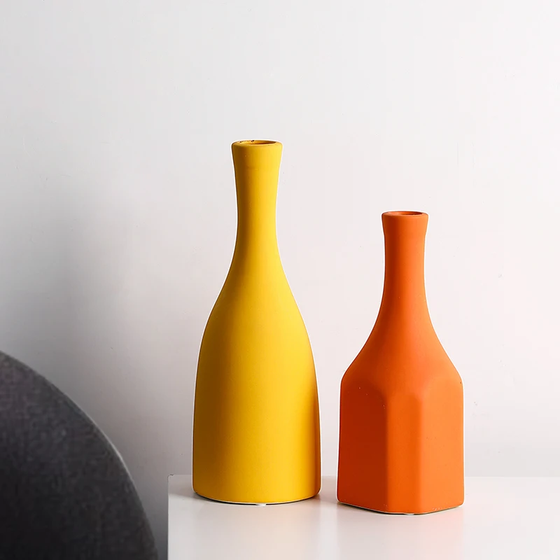 Нордическая керамическая креативная Современная Минималистичная ваза с цветами