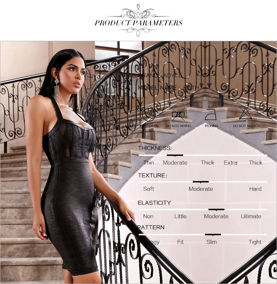ADYCE, новинка, летнее женское Бандажное платье, Vestidos, сексуальное, черное, с бретелькой через шею, кружевное, с открытой спиной, бодикон, Клубное платье, миди, вечерние платья знаменитостей