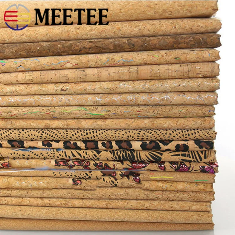Meetee 90X138 см Натуральная пробковая искусственная кожа ткань с принтом PU сумка DIY багаж домашняя обувь подарок аксессуары SL006