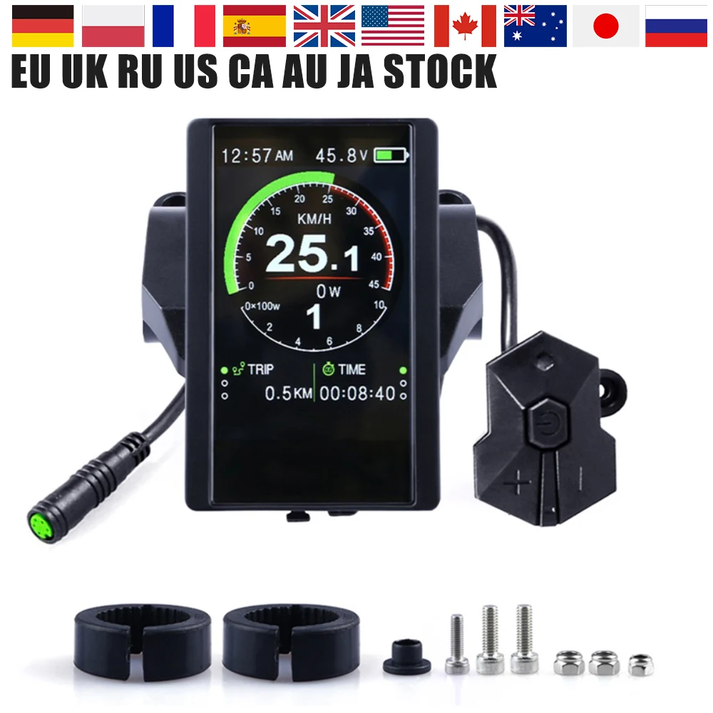 Новые яркие Экран Дисплей P850C Спидометр с 9 уровня парковка Assist для Bafang