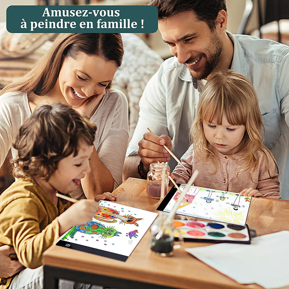 Полка для рисования супертонкая светодиодсветодиодный подсветка A5 USB 3 уровня