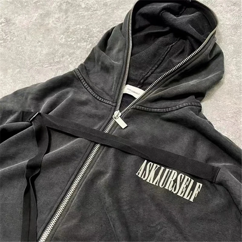 Толстовка с капюшоном ASKYURSELF для мужчин и женщин тактическая завязка на молнии