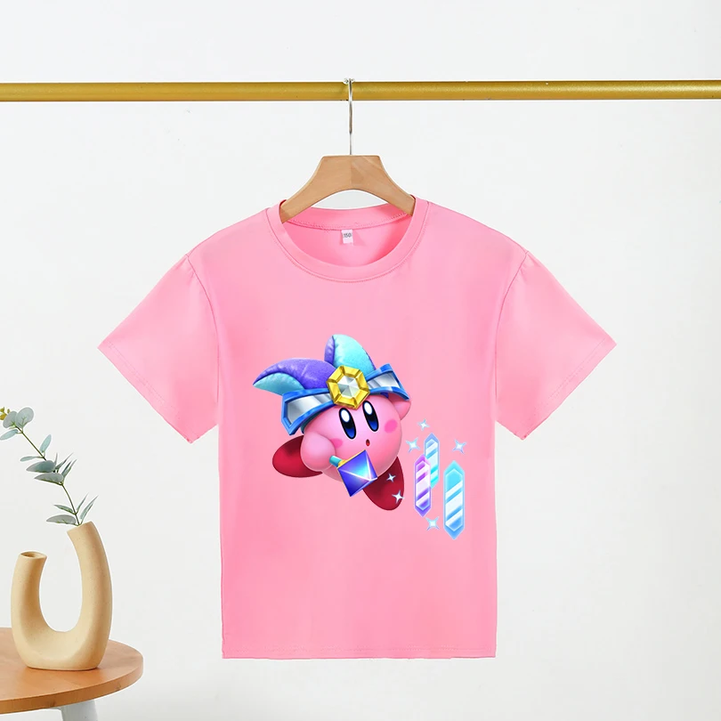 

Детская Хлопковая футболка с коротким рукавом, с мультяшным принтом