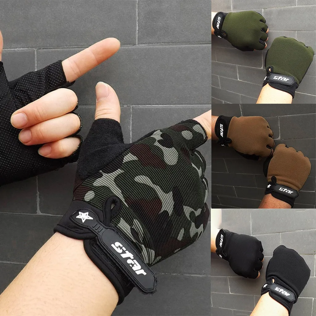 

Men Tactical Antiskid Cycling Bike Gym Fitness Sports Half Finger Gloves New Road Bike Gloves Women Cycling Gloves Half Finger#