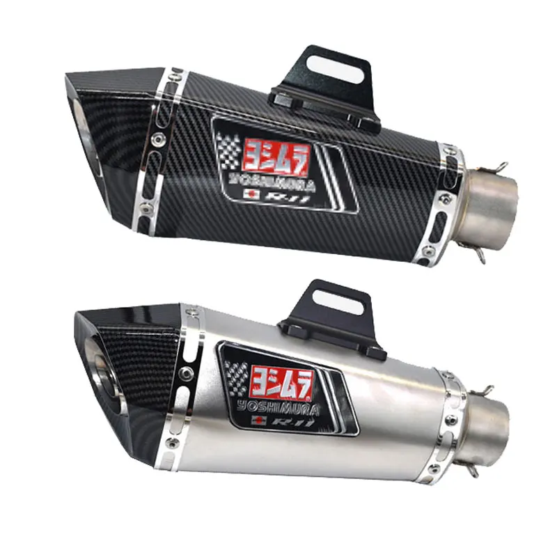 Universal Motorcycle Yoshimura Motocross Exhaust Muffler Escape Moto For ATV FZ1 R6 R3 ZX6R ZX10 Z400 GSXR1000 K7 K8 K11 |