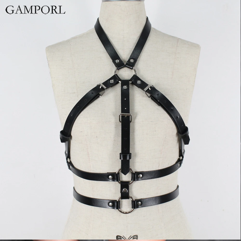 GAMPORL кожаные подвязки ошейник регулируемый ремень ремни для женщин бюстгальтер