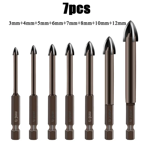 7 шт./компл. Универсальный сверлильный инструмент цементированное Карбидное