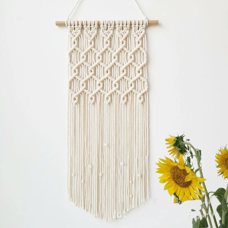 Макраме тканый настенный подвесной гобелен в стиле бохо шикарный богемный