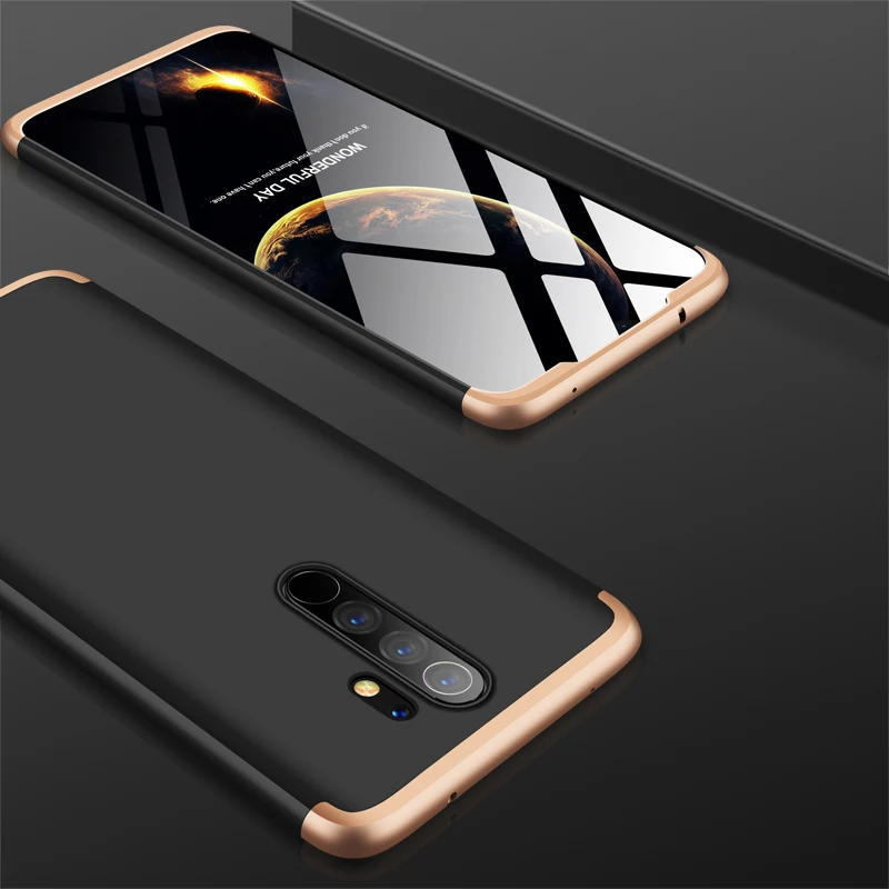 3-в-1 чехол для Xiaomi redmi note 8 Pro Чехол Крышка защитное кольцо магнетизм кронштейн анти-столкновения в виде ракушки для redmi note 8 Coque