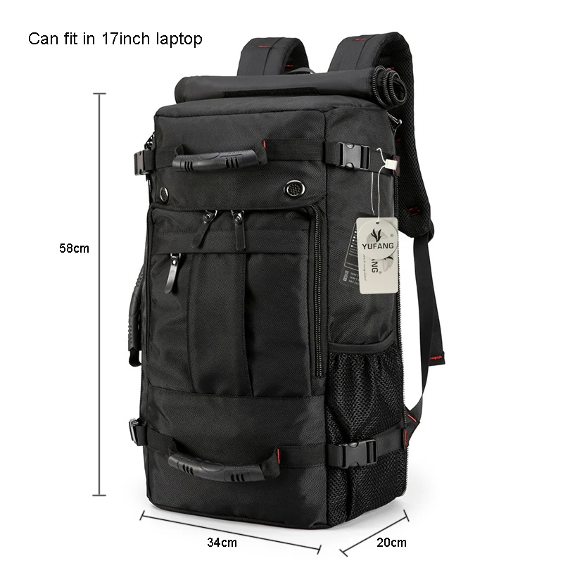 Yufang мужские дорожные сумки большой емкости багажный рюкзак для мужчин холст