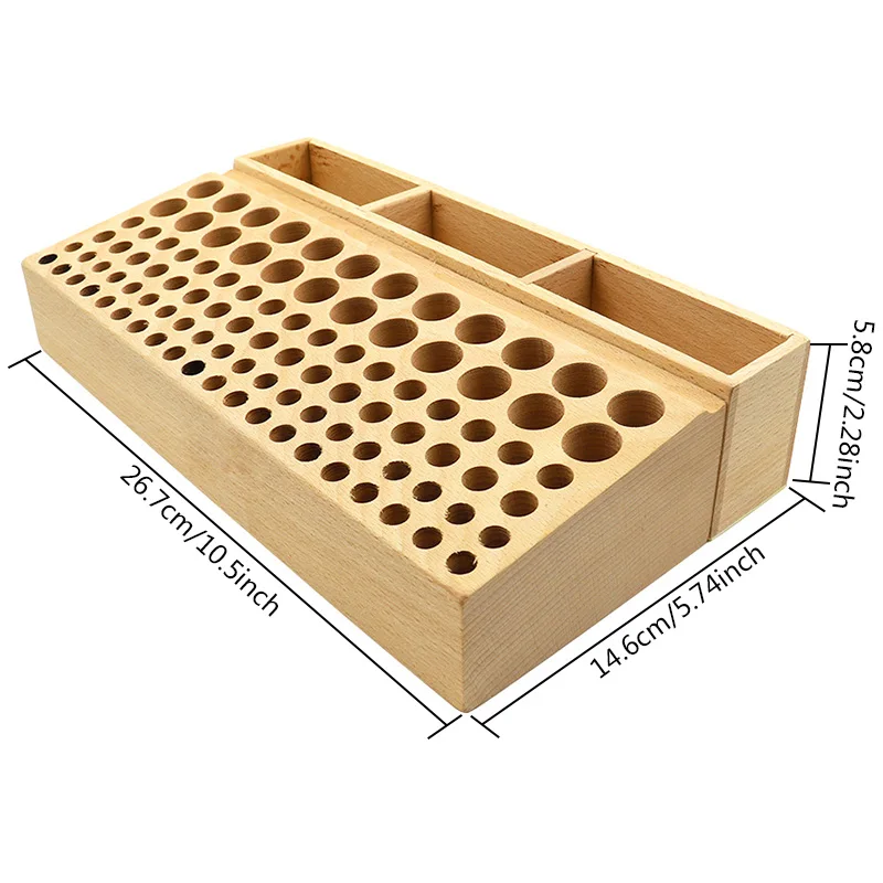 4698 holes pine wooden leather craft rack stand diy carving punching tools holder organizer storing leather tool storage box free global shipping