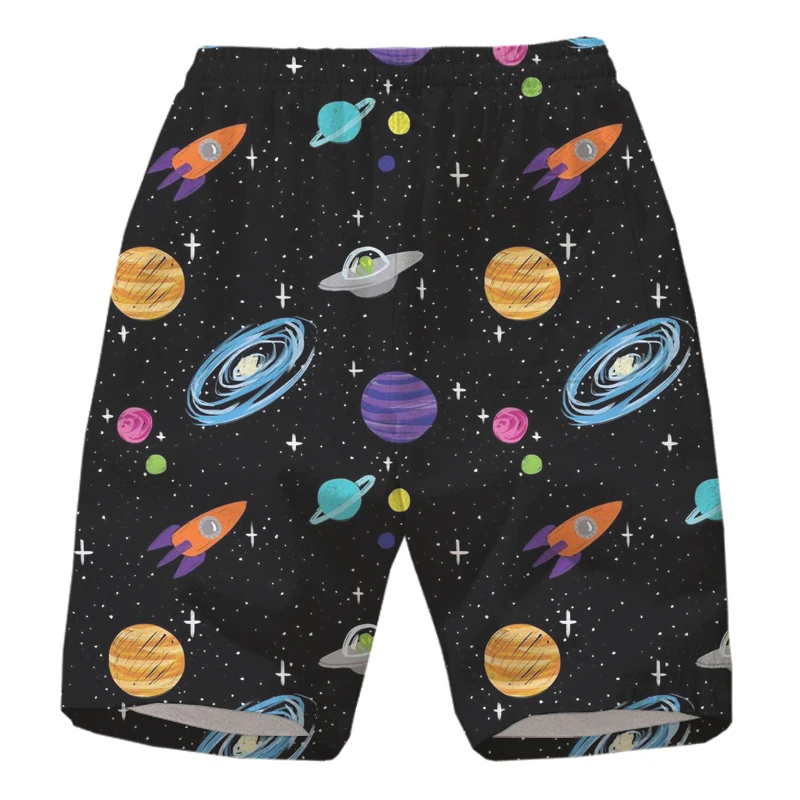 Мужские летние пляжные шорты с 3D принтом звездного неба индивидуальный