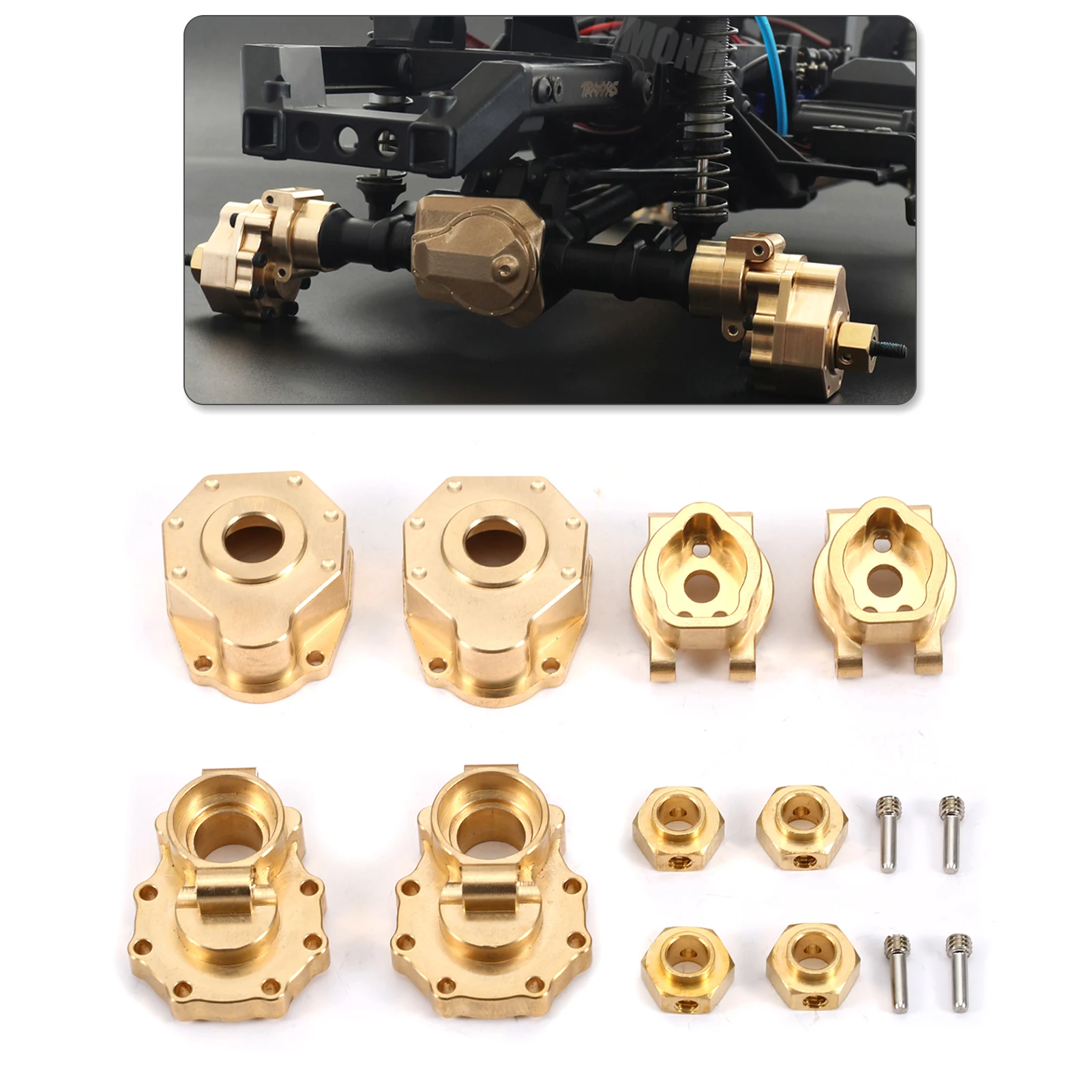 

Drive Axle Cover Rear Axle C Hub Carrier Inner Steering Cup Sets RC Accessories Compatible with Traxxas TR X-4 TR X6 RC Car