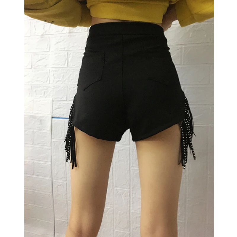 New Pole Dance Clothing Black Shorts Rhinestone Fringes Pants Nightclub Stage Female GOGO Costume Jazz VDB2206 |