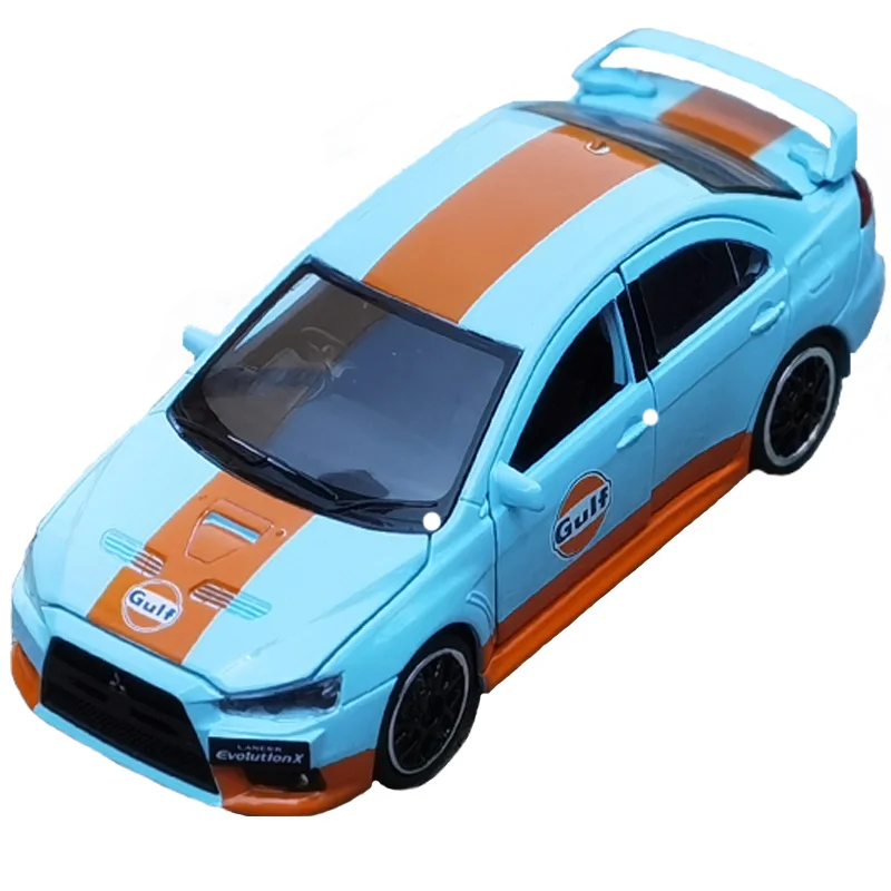 

Коллекция 1/32 г., модель автомобиля Mitsubishi EVO десятого поколения, литье из сплава, масло залива, Lancer evo X, коллекционные украшения
